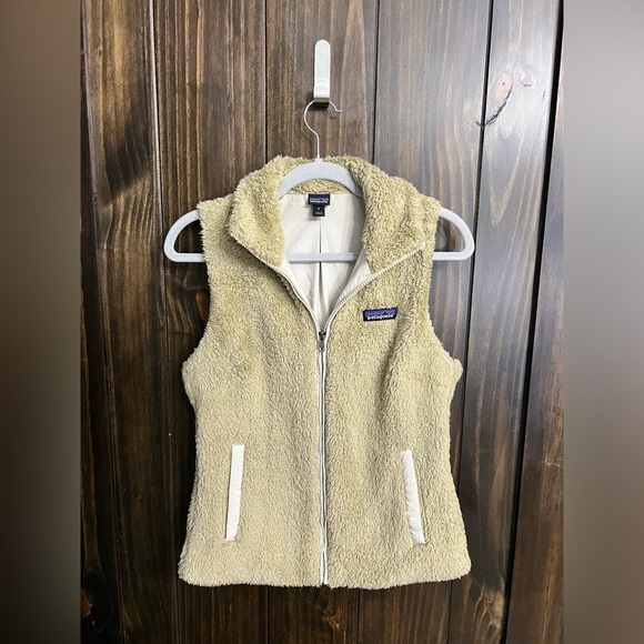 Patagonia Los Gatos Fleece Vest Tan Beige Full Zip Women's Sherpa Size:Small - Picture 3 of 8